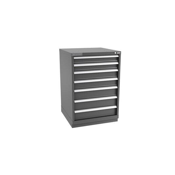 Champion Tool Storage Modular Drawer Cabinet, 7 Drawer, Dark Gray, Steel, 28 in W x 28-1/2 in D x 41-3/4 in H S18000702ILCFTB-DG - main